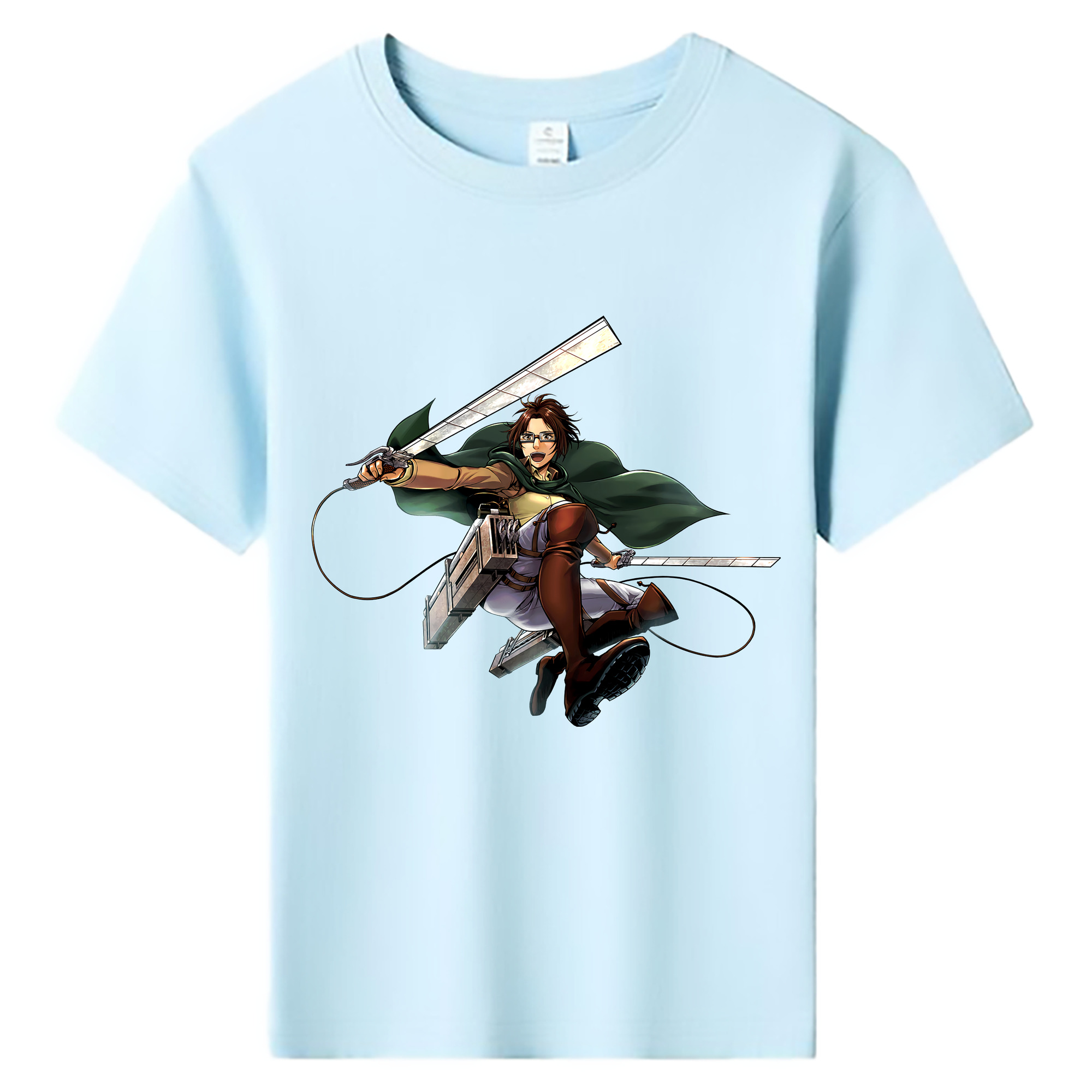 （画像用） 進撃の巨人 ハンジ·ゾエ Attack on Titan Hanji Zoe 綿100％キッズTシャツ（フロントプリント）